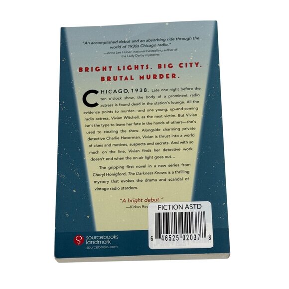 The Darkness Knows Cheryl Honigford 1930s Mystery Noir Fiction - Picture 2 of 2